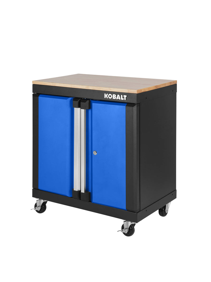 Kobalt 28-in W x 32.8-in H x 18.5-in D Freestanding Steel Garage Cabinet in Blue