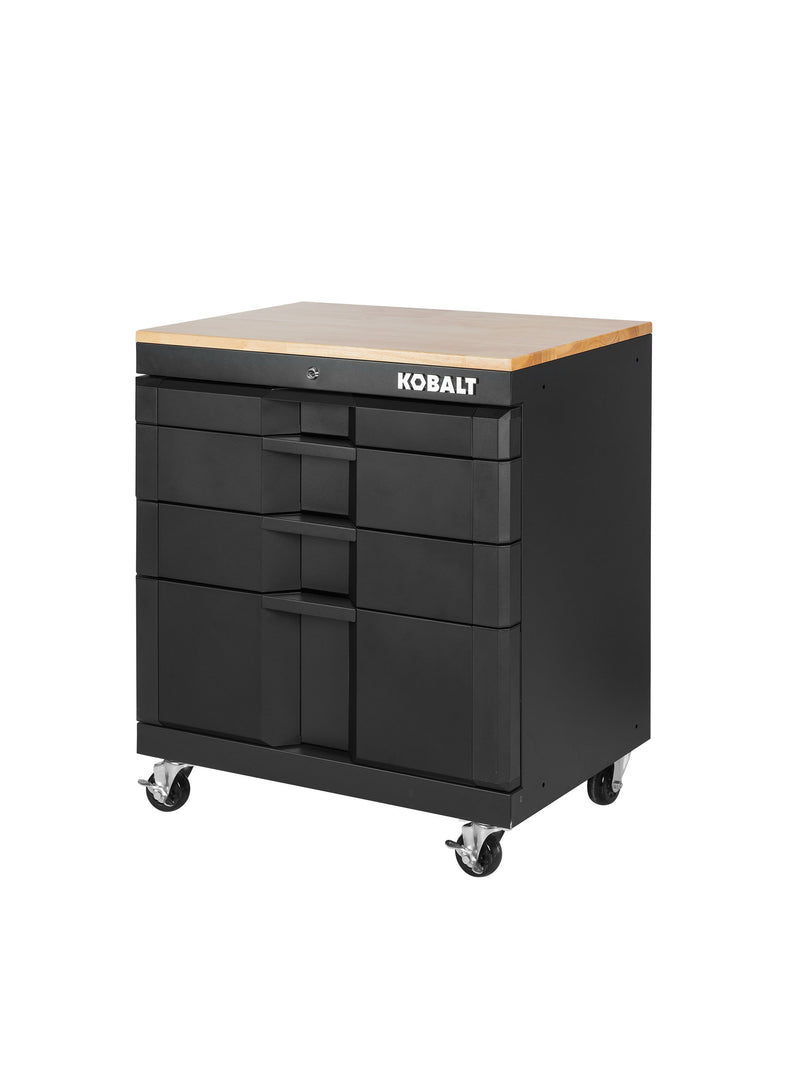 Kobalt 28-in W x 32.8-in H x 18.5-in D Freestanding Steel Garage Cabinet in Black