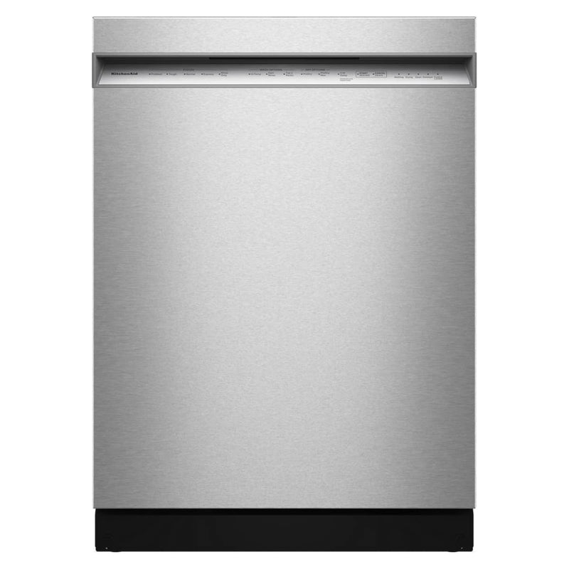 KitchenAid - 24" Front Control Built-In Tub Dishwasher with Third Level Jet Rack and 41 dBA - Stainless Steel - Stainless Steel