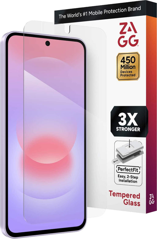 ZAGG - Glass+ Defense Screen Protector for Samsung Galaxy A37 5G - Clear