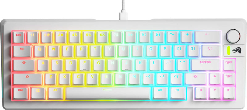 Glorious - GMMK 3 65 Wired Mechanical Linear Switch Gaming Keyboard with Hot-swappable Switches - White