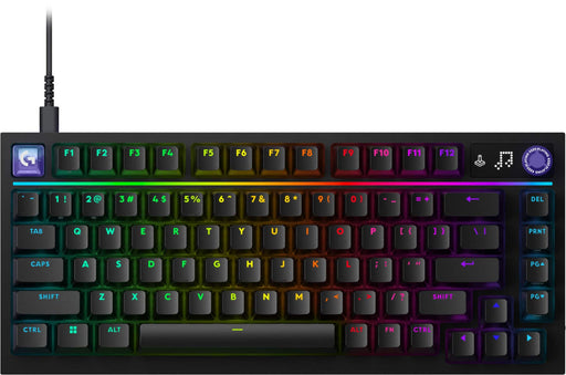 Logitech - G316 X 75 Gaming Keyboard with Hot-Swappable Linear Switches USB-C RGB LIGHTSYNC for PC - Black