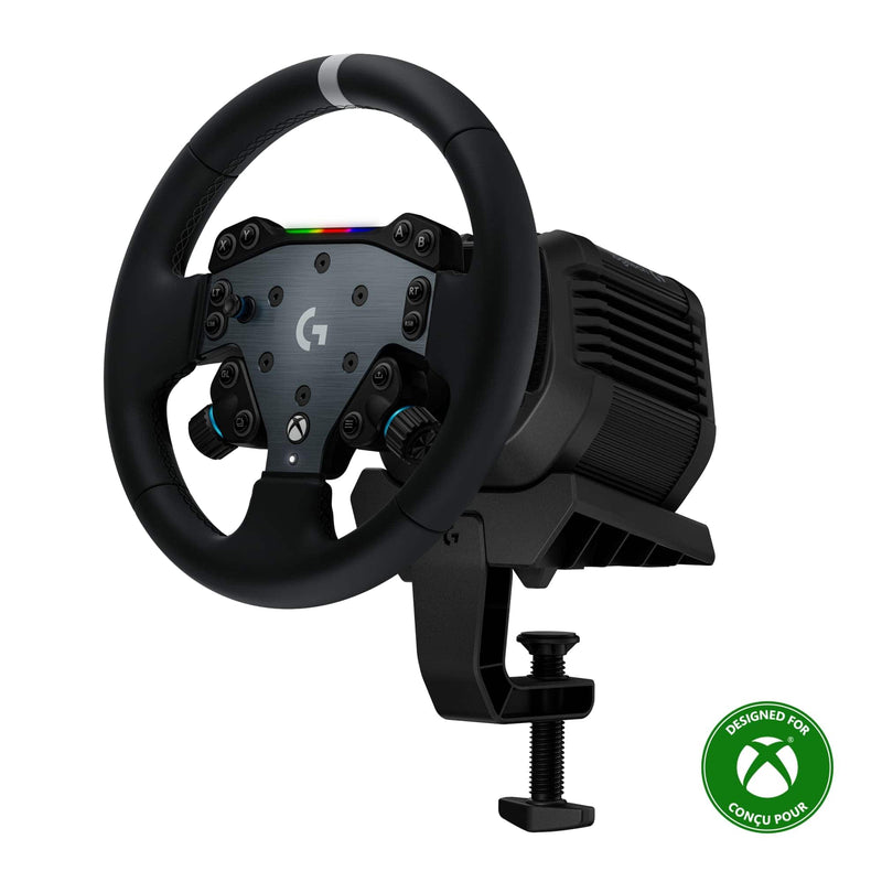Logitech - RS50 System 3-Piece Sim Racing Steering Wheel Setup - RS50 Wheel base RS Wheel Hub and RS Round Wheel For Xbox/PC - Black