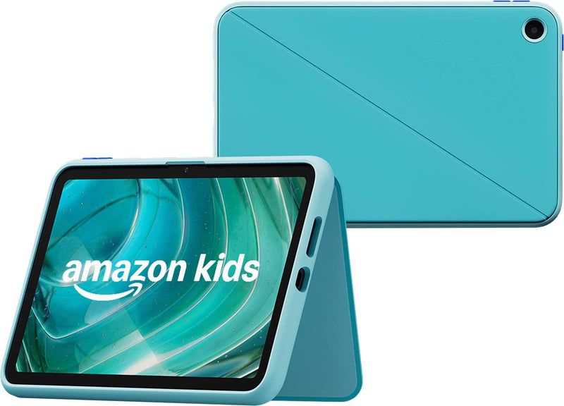 Amazon - Kids Tablet 8 (all-new) ages 6+ 8.7" display includes 1-year Kids+ content subscription parental controls - Aquatic