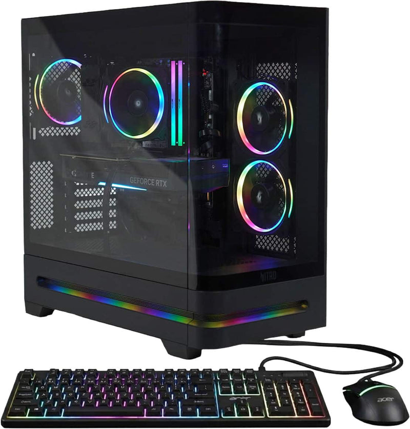 Acer - Nitro 65 Gaming Desktop - AMD Ryzen 7 8700F 2024 - NVIDIA GeForce RTX 5060 - 16GB DDR5 Memory  1TB Storage - Black