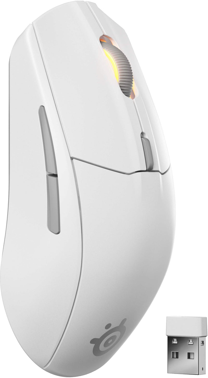 SteelSeries Rival 3 - Gen 2 - mouse - 2.4 GHz Bluetooth - white