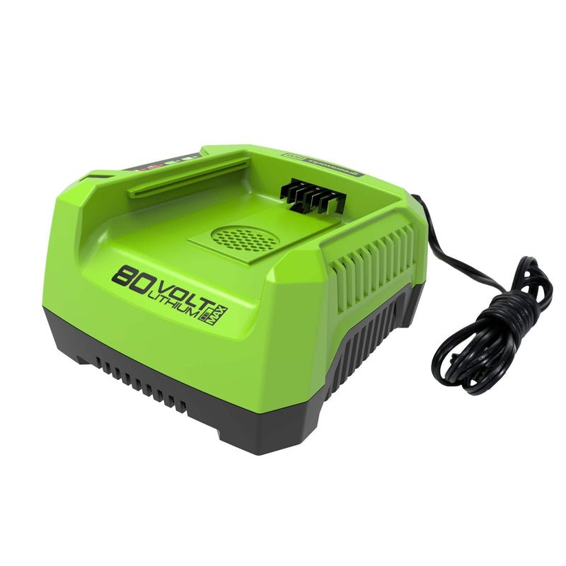 Greenworks - 80 Volt Pro Rapid Battery Charger - Black/Green