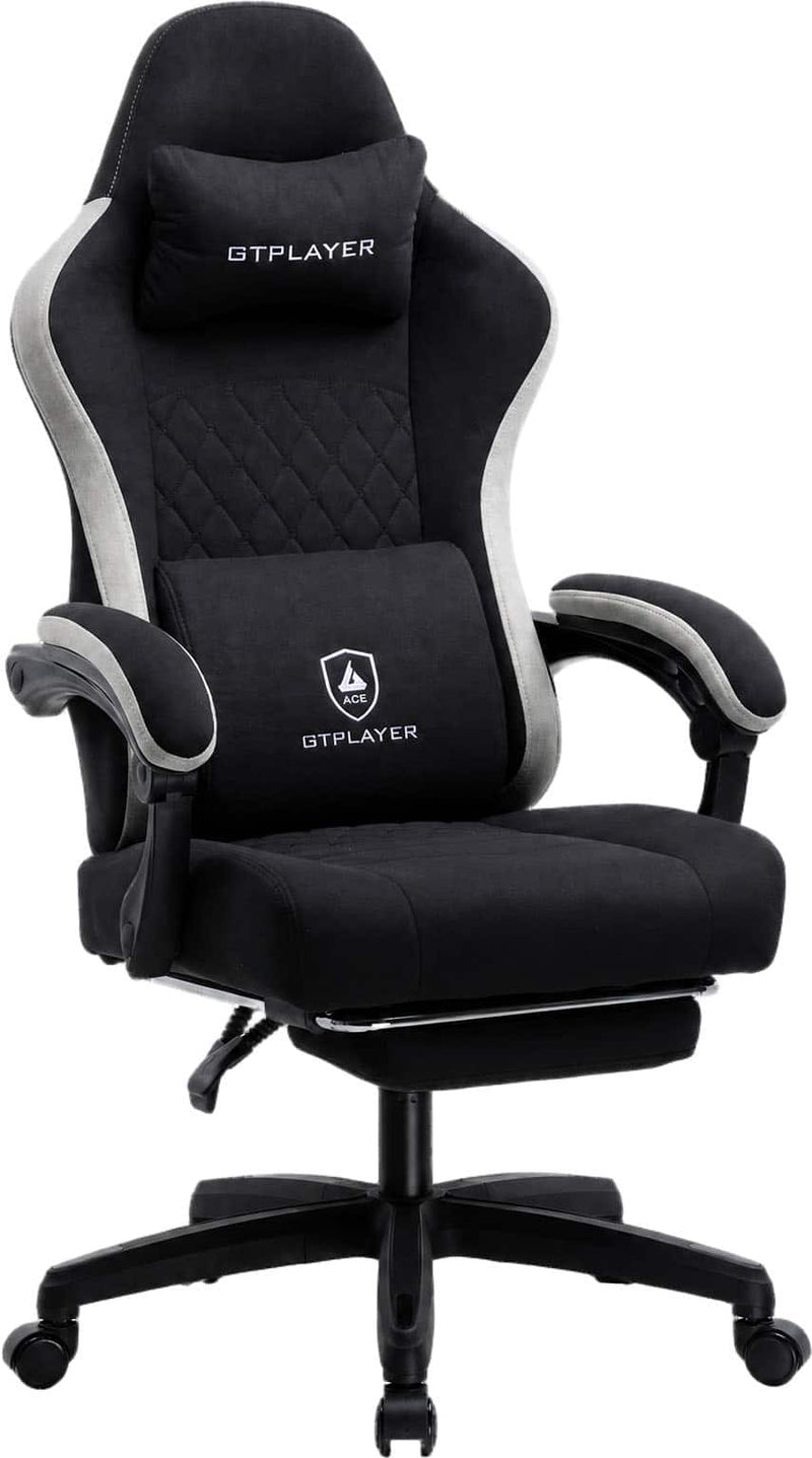 GTPlayer - Ergonomic Gaming Chair with Breathable Fabric - Black