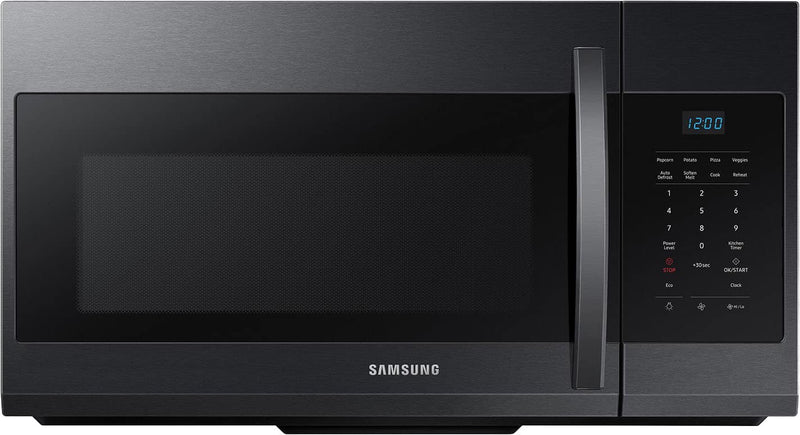 Samsung - 1.7 cu. ft. Over-the-Range Microwave - Matte Black Steel