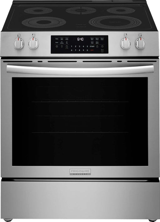 Frigidaire - Gallery 5.3 Cu. Ft. Slide-In Electric Total Convection Range with Air Fry and Steam Clean - Stainless Steel