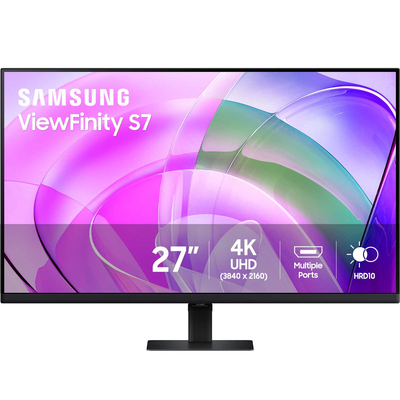 Samsung - 27" ViewFinity S7 4K UHD High Resolution Monitor with HDR 10 - Black