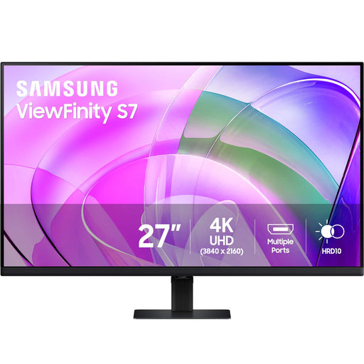 Samsung - 27" ViewFinity S7 4K UHD High Resolution Monitor with HDR 10 - Black