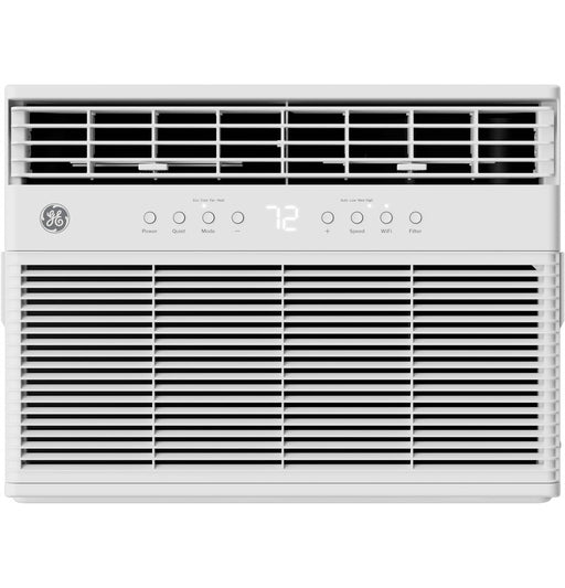 GE - 350 Sq. Ft. 8000 BTU ENERGY STAR Smart Window Air Conditioner and 8400 BTU Heater - White