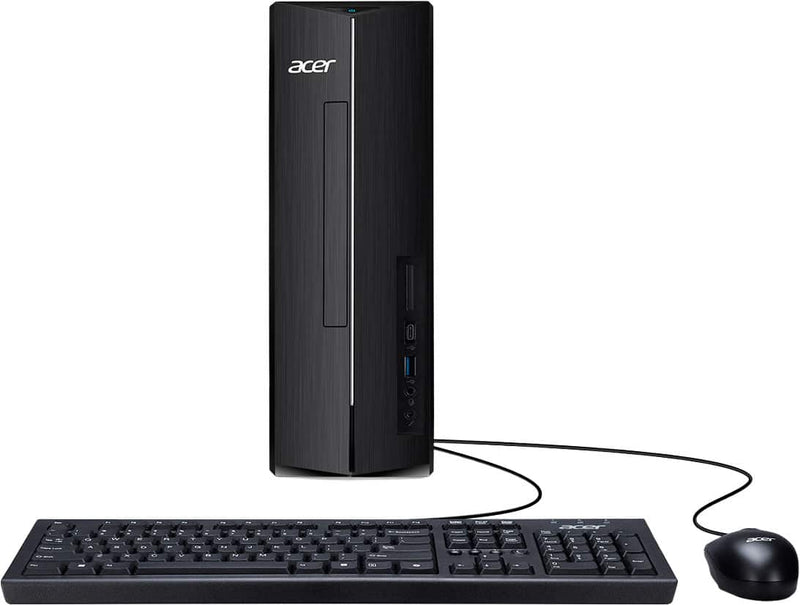 Acer - Aspire XC-1715_MDCR-UB32 Desktop - AMD Ryzen 5 40 Processor - 8GB LPDDR5 Memory - 512GB SSD - USB Keyboard and Mouse - Black