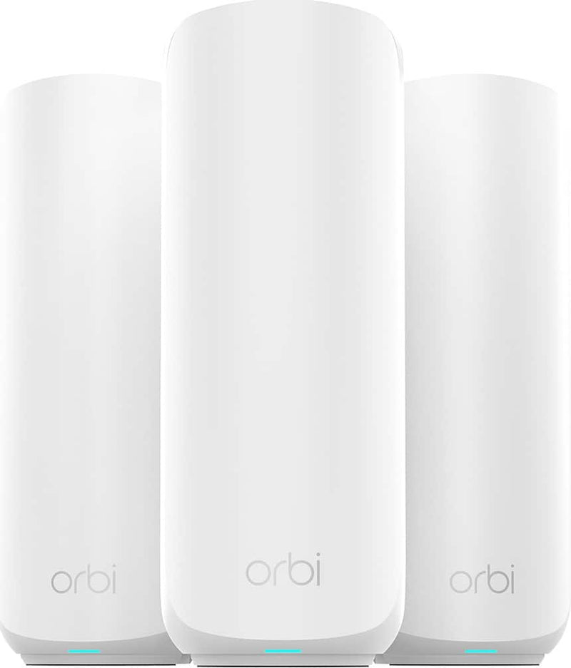 NETGEAR - Orbi 260 Series WiFi 7 Mesh System Up to 5000 sq ft. Up to 3.6 Gbps Easy Set Up 70 Devices RBE263 - White