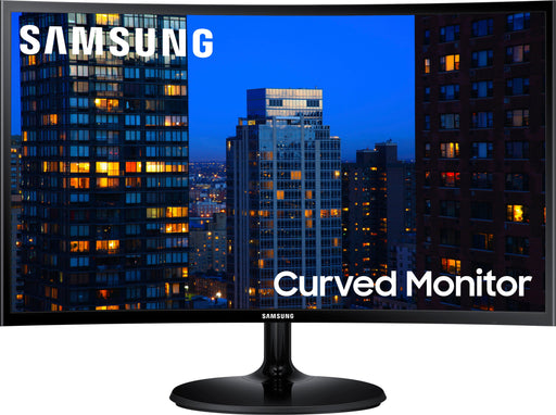 Samsung - 390C Series 24 LED Curved FHD AMD FreeSync Monitor (HDMI VGA) - Black