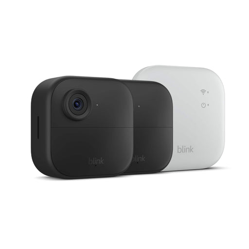 Blink - Outdoor 4 XR — Wireless security camera with extended range up to 400 feet. Sync Module XR included — 2 Cameras - Black