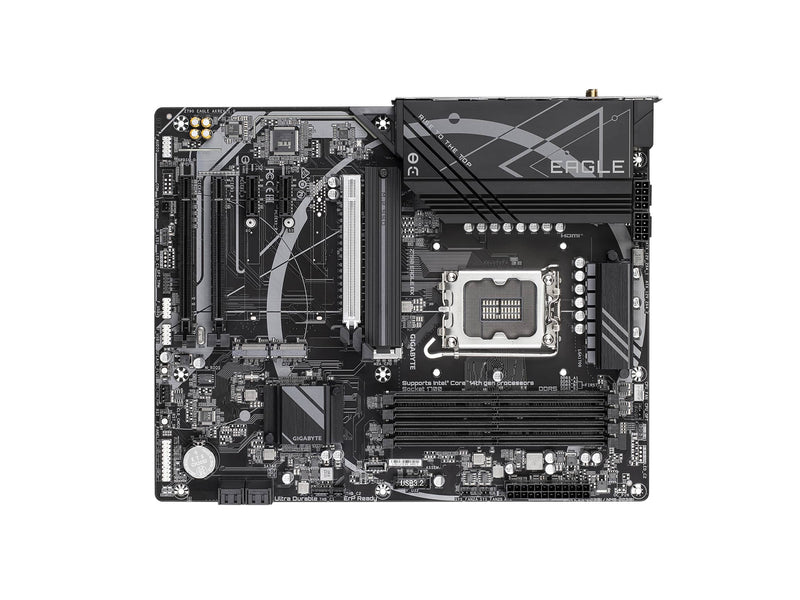 GIGABYTE - Z790 EAGLE AX (Socket LGA 1700) Intel Z790 ATX DDR5 Wi-Fi 6E Motherboard - Black