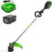 Greenworks - 80V 17" Brushless String Trimmer with 2.0Ah Battery  Charger - Black/Green