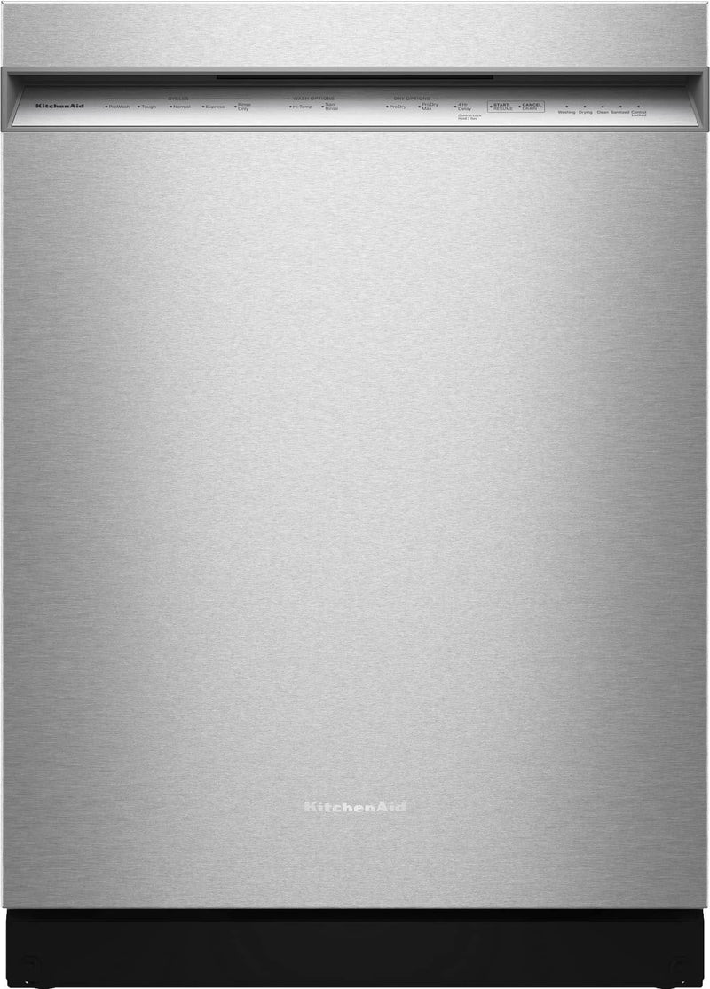 KitchenAid - 24" Front Control Built-In Tub Dishwasher with Third Level Utensil Rack and 47 dBA - Stainless Steel