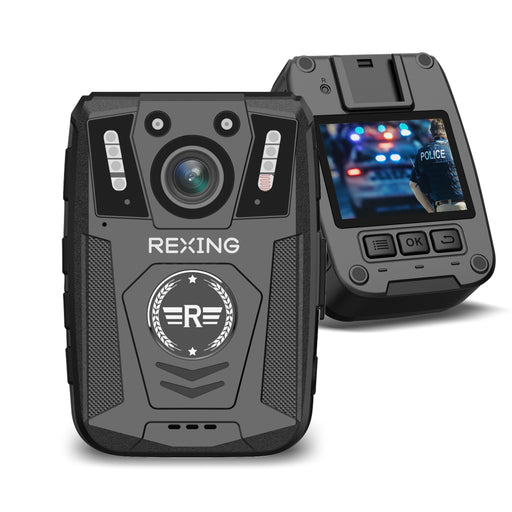 Rexing - P2 1080p FHD Body Video Camera with Type-C Port - Black