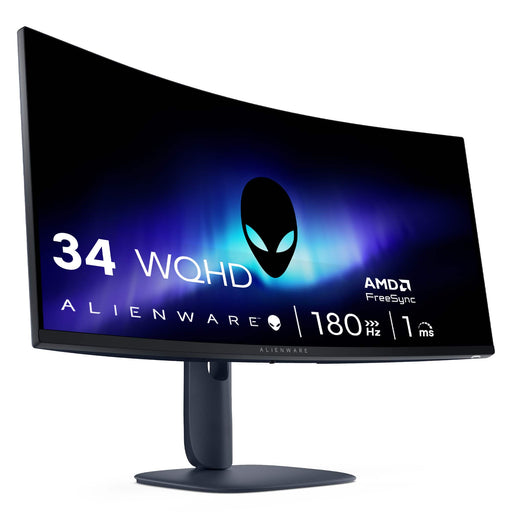 Alienware - AW3425DW 34" QD-OLED UWQHD 240Hz 0.03ms FreeSync Premium Pro Curved Gaming Monitor with HDR (HDMI DisplayPort USB) - Interstellar Indigo