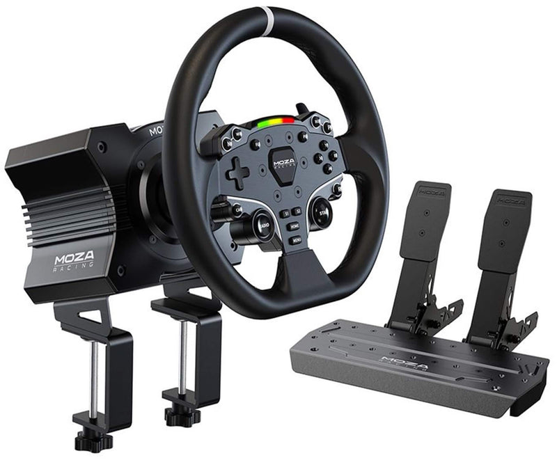 Moza Racing - R5 Direct Drive Sim Racing Bundle with 5.5Nm of force for PC - Black