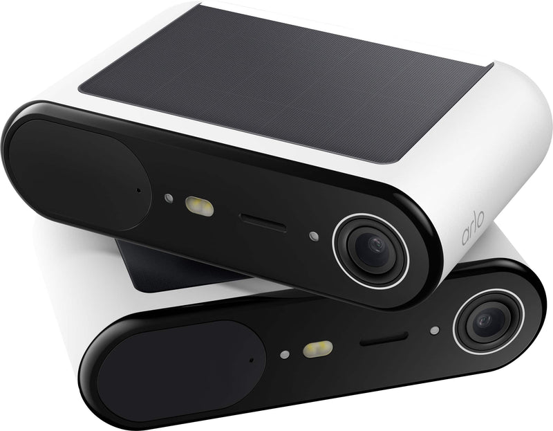 Arlo - Essential Solar Security Camera 2K - Wireless Solar Powered 2-Cam - White