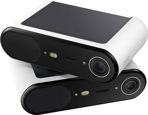 Arlo - Essential Solar Security Camera 2K - Wireless Solar Powered 2-Cam - White