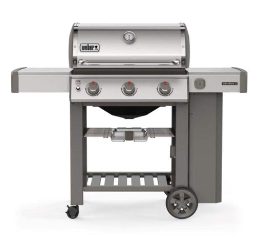 GENESIS II S310 3-Burner Liquid Propane Gas Grill  with Cover and Weber Connect Bundle - Stainless Steel