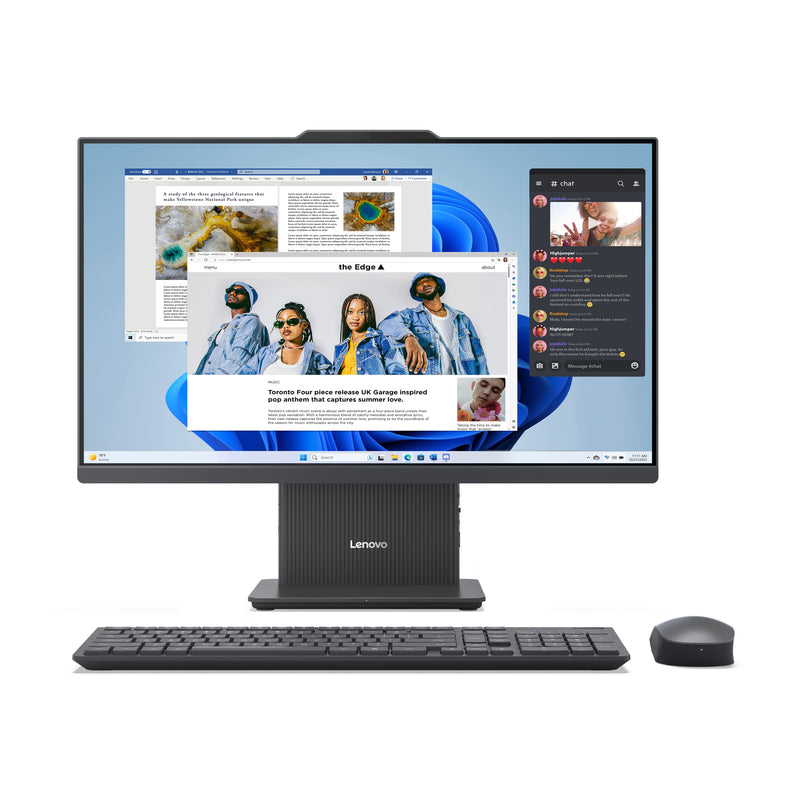 Lenovo - IdeaCentre AIO 23.8" Full HD Touchscreen All-In-One - AMD Ryzen 3 7335U - 8GB Memory - 256GB SSD - Luna Grey