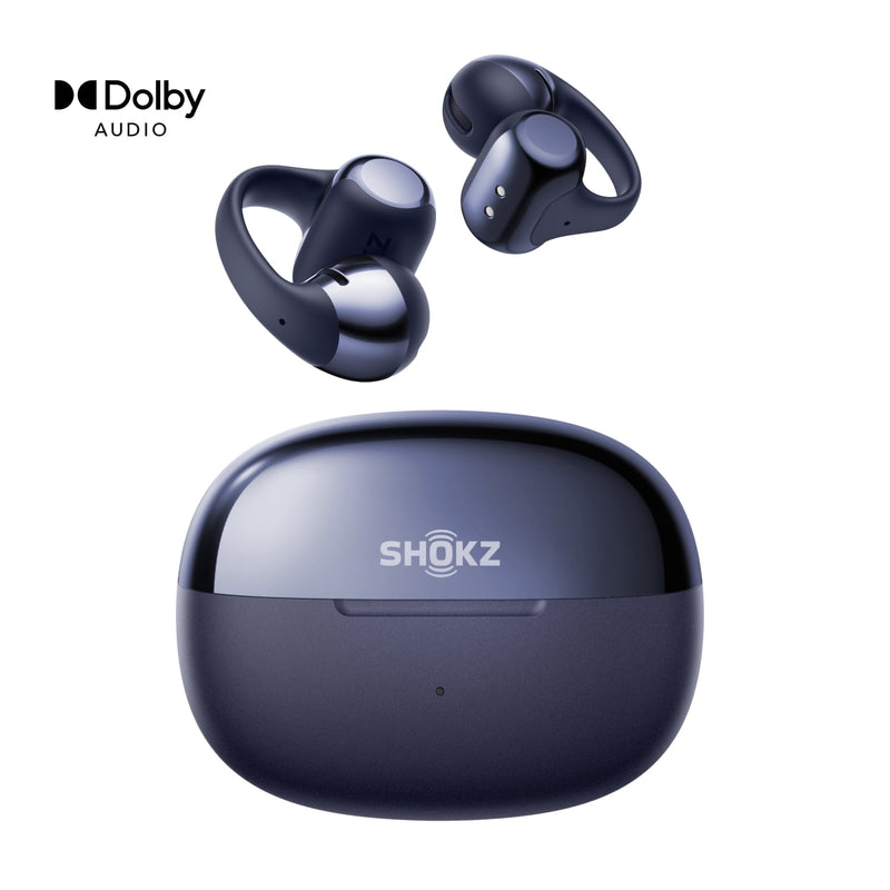 Shokz - OpenDots ONE Open-Ear Clip On True Wireless Bluetooth Earbuds - Midnight Blue