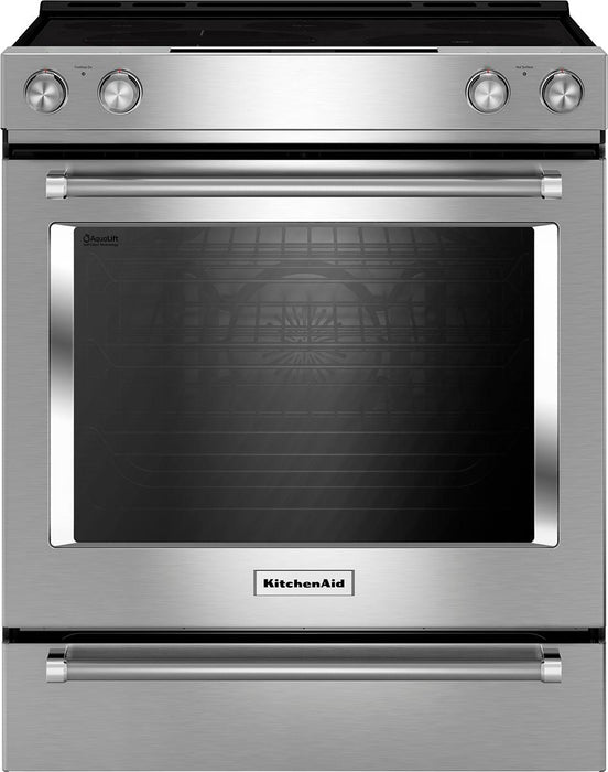 KitchenAid - 6.4 Cu. Ft. Self-Cleaning Slide-In Electric Convection Range - Stainless Steel