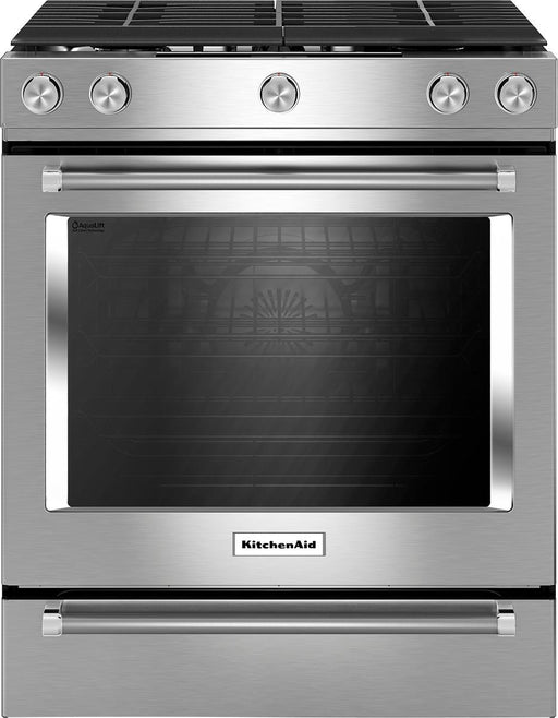 KitchenAid - 5.8 Cu. Ft. Self-Cleaning Slide-In Gas Convection Range - Stainless Steel