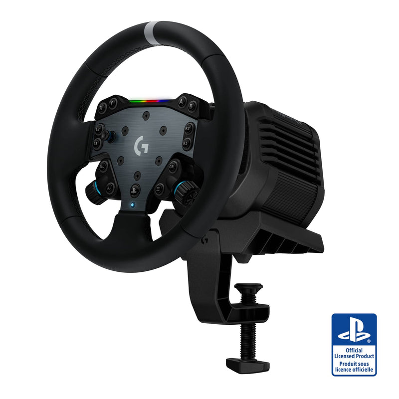Logitech - RS50 System 3-Piece Sim Racing Steering Wheel Setup - RS50 Wheel base RS Wheel Hub and RS Round Wheel For PS5/PS4/PC - Black