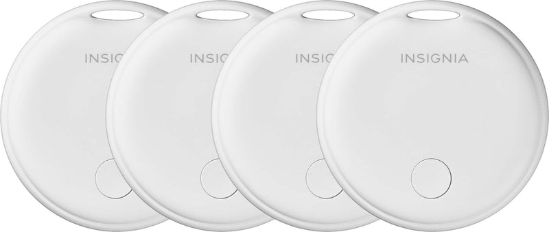 Insignia - Locator Tag for iOS iPadOS and macOS with Apple Find My App (4-Pack) - White