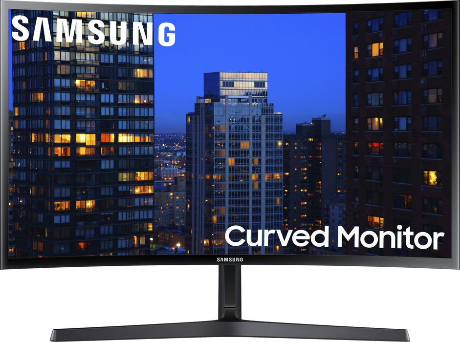 Samsung - 27" F398 Series FHD AMD FreeSync Curved Monitor (HDMI DP) - Glossy Black