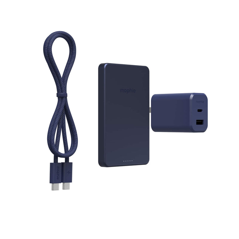 mophie - Mobile Power Bundle (3pc) - Deep Blue