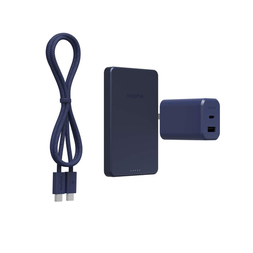mophie - Mobile Power Bundle (3pc) - Deep Blue