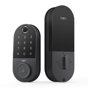 TP-Link - Tapo DL110 Smart Wi-Fi Deadbolt Lock - Lock/Unlock using Keypad App or Fingerprint Recognition - Replaces Most Locks - Black