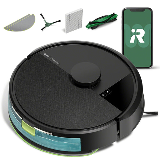 iRobot - Roomba 105 Combo Vacuum  Mop - Easy-to-Use Intense Power-Lifting Suction LiDAR Avoids Mopping Carpets Self-Charging - Black