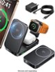 INIU - Magnetic 3-IN-1 Wireless Charger Qi2 15W Foldable MagSafe Compatible Charging Station for iPhone/Apple Watch/AirPods - Black