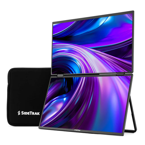 SideTrak - SideTrak Solo Book 15.6 Stacked Dual Monitor - Black