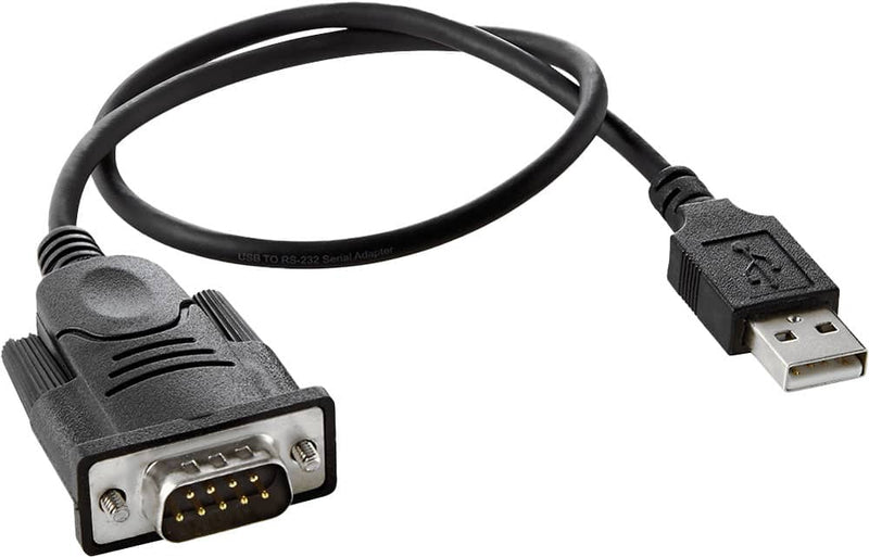 Insignia- 1.3' USB-to-RS-232 (DB9) PDA/Serial Adapter Cable with Prolific Chipset- Black