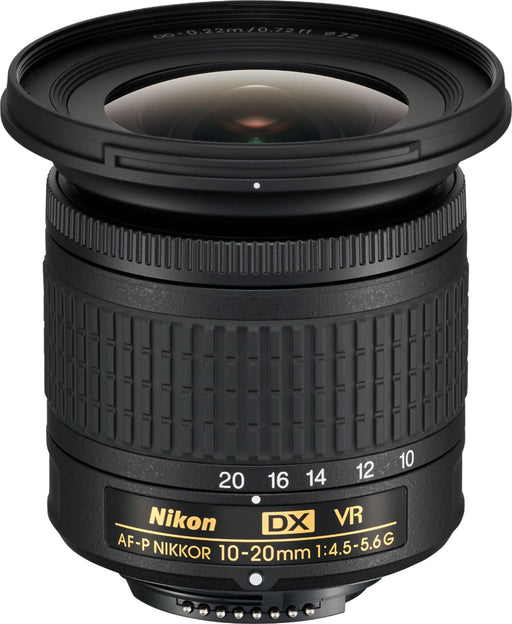 Nikon - AF-P DX NIKKOR 10-20mm f/4.5-5.6G VR Wide-Angle Zoom Lens for APS-C F-mount cameras - Black