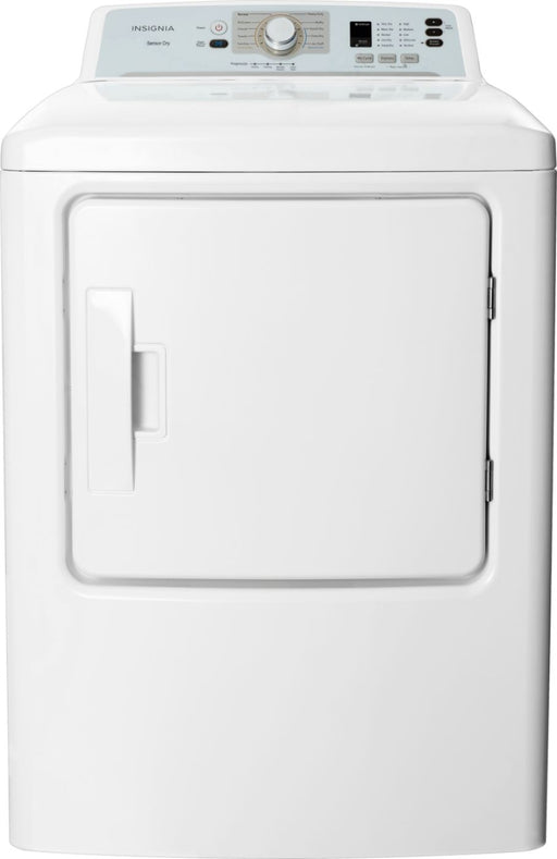 Insignia - 6.7 Cu. Ft. Electric Dryer with Sensor Dry and My Cycle Memory - White