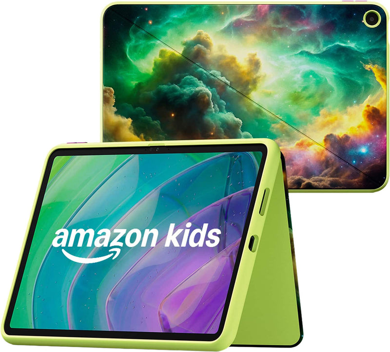 Amazon - Kids Tablet 11 (all-new) ages 6+ 11" 2.5K display 8GB includes 1-year Kids+ subscription parental controls - Stellar Swirl