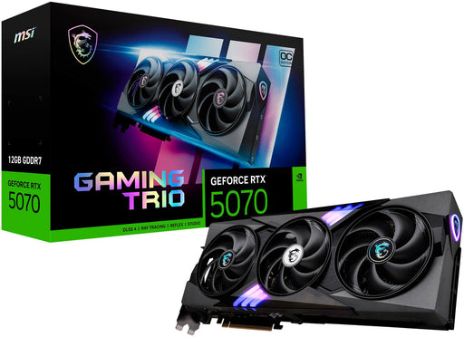 MSI - NVIDIA GeForce RTX 5070 12G GAMING TRIO OC 12GB GDDR7 PCI Express Gen 5 Graphics Card - Black