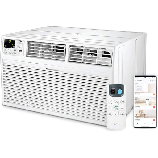 TCL - 450 Sq. Ft. 10000 BTU Smart Through-the-Wall Air Conditioner with Wi-Fi and Remote - White