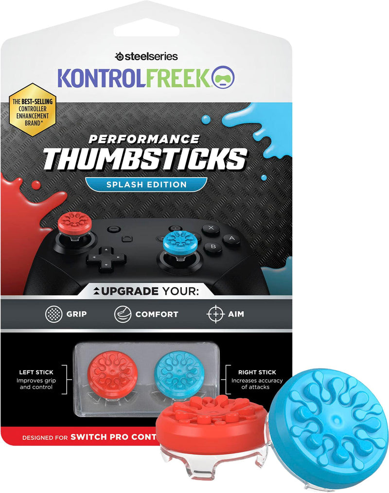 KontrolFreek - Splash edition thumbsticks Pro Controller - Red/Blue